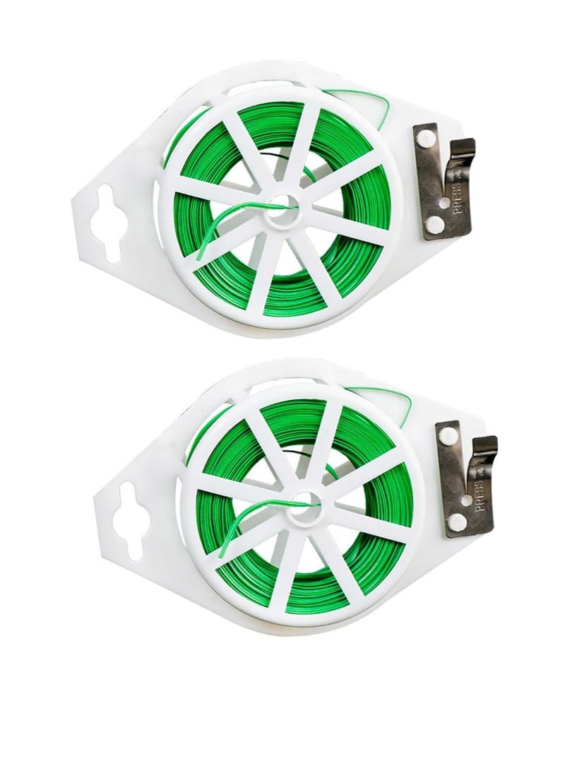 ECVV (20م) روابط ملتوية، روابط نباتات حديقة خضراء مع قاطع للحدائق وتنظيم المكتب، المنزل - 2 بكرة - Image 1