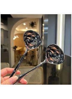 Just Quality 4pc Stainless Steel Serving Slotted Spoon Buffet Spoons Creative Long Handle Hotel Hot Pot Spoon Soup Ladle Home Kitchen Essential Tools H2 for restaurant kitche  - Image 3