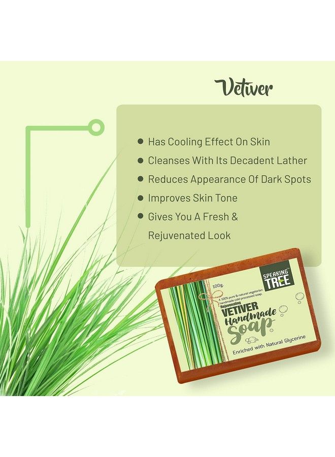 Speaking Tree Specially Formulated And Cold Processed Rejuvenating Vetiver Handmade Soap 100 G - Image 5