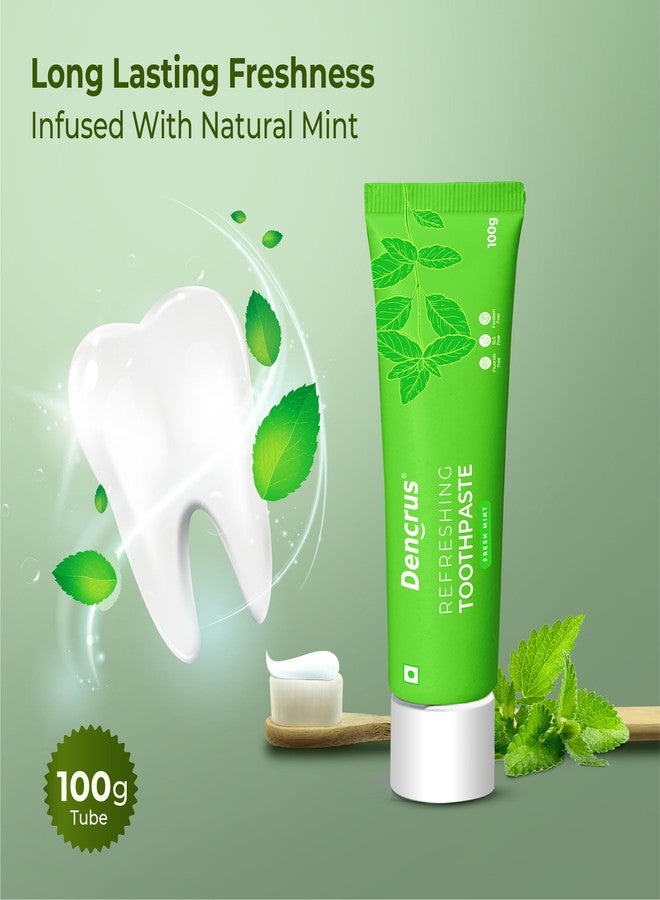 Dencrus Charcoal & Mint Toothpaste Combo | Fluoride-Free | Teeth Whitening Toothpaste for Sensitive Teeth | Cavity Control | Total Repair | Gum Care | 200gm | Pack of 2 X 100gm - Image 2