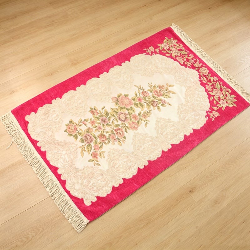 New Arrival 2026 Embroidered Chenille Tassel Rug, Double Layer Thickened Anti-Slip Floor Mat, Modern  Style - Image 2