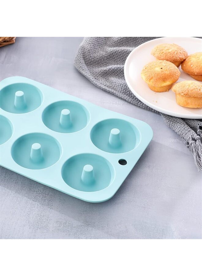 مجموعة أدوات خبز سيليكون غير لاصقة من ، مكونة من 30 قطعة، مع صينية خبز، وقوالب كيك سيليكون، وصينية خبز، وصينية دونات، وصينية مافن سيليكون، وصينية كيك، و24 قالب كب كيك سيليكون، وكؤوس خبز (اللون: GR) - Image 2
