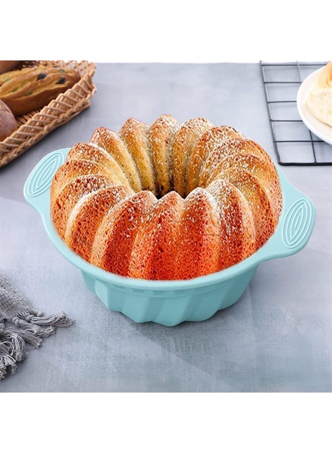 مجموعة أدوات خبز سيليكون غير لاصقة من ، مكونة من 30 قطعة، مع صينية خبز، وقوالب كيك سيليكون، وصينية خبز، وصينية دونات، وصينية مافن سيليكون، وصينية كيك، و24 قالب كب كيك سيليكون، وكؤوس خبز (اللون: GR) - Image 3