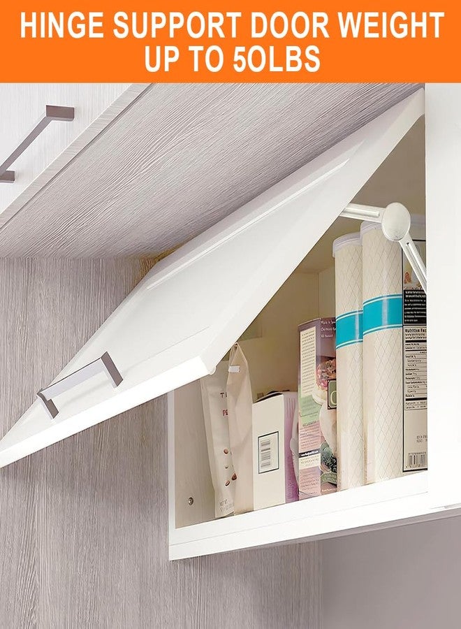 Serplex® Adjustable Folding Lid Support Hinge Stay Bracket, Heavy-Duty Cabinet Door & Toy Box Lid Support, Soft Closing Drop-Down Support Arm with Mounting Screws - Image 5