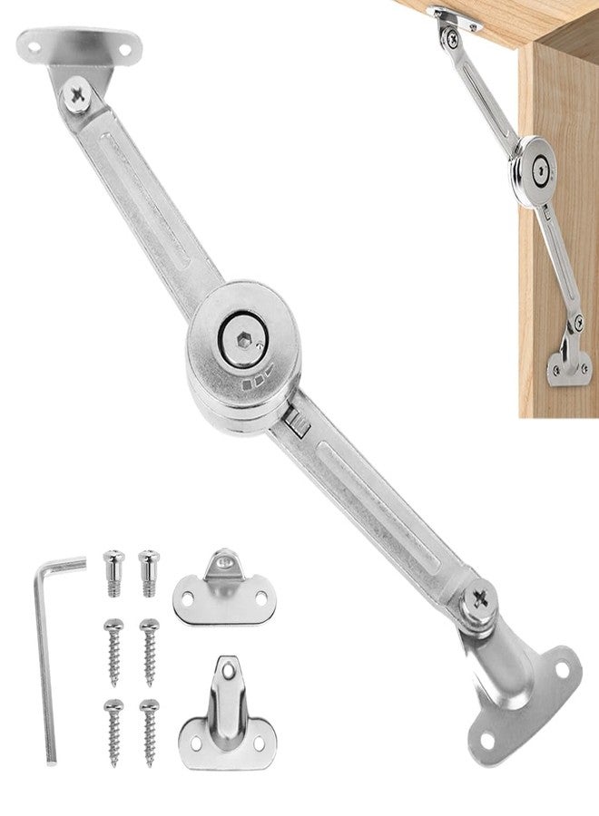 Serplex® Adjustable Folding Lid Support Hinge Stay Bracket, Heavy-Duty Cabinet Door & Toy Box Lid Support, Soft Closing Drop-Down Support Arm with Mounting Screws - Image 1