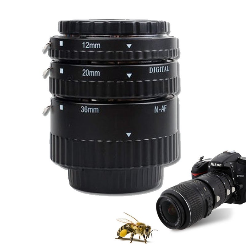 Meike مجموعة أنابيب التمديد الماكرو الأوتوماتيكية Meike مع تركيب معدني 12mm 20mm 36mm لكاميرات Nikon AF AF-S DX FX SLR - Image 1