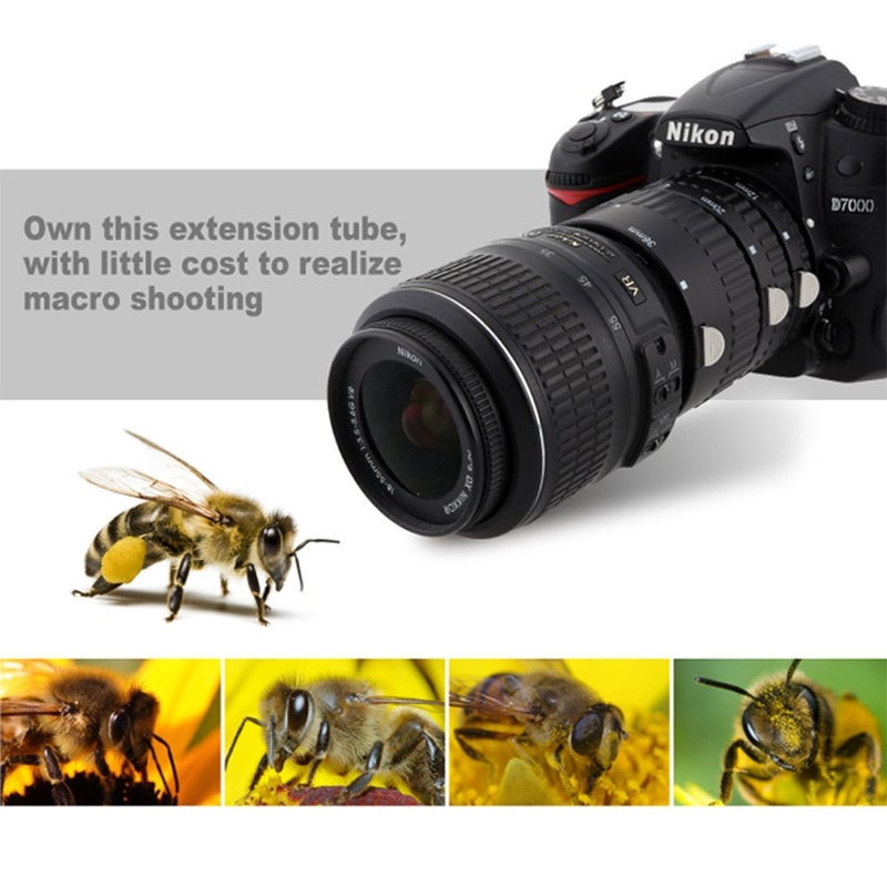 Meike مجموعة أنابيب التمديد الماكرو الأوتوماتيكية Meike مع تركيب معدني 12mm 20mm 36mm لكاميرات Nikon AF AF-S DX FX SLR - Image 3