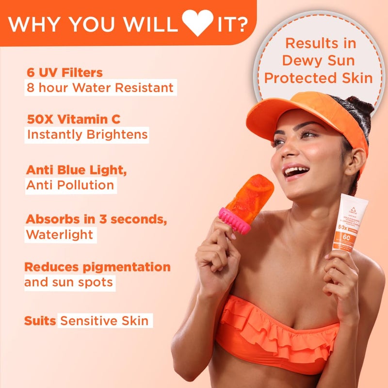 Light Up Gold Rush Gold Standard Vitamin C  1 Ceramide Complex Sunscreen Spf 60 Pa  UvaUvb Filters Anti Blue Light Anti Pollution  50GFor All Normal Oily Dry Sensitive Skin Types - Image 5