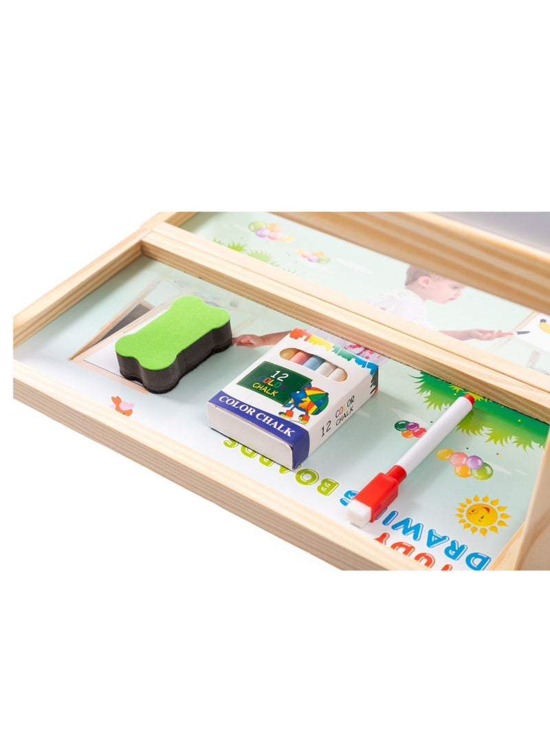 Double Sided Magnetic Wooden Easel Board With Drawing Accessories - pzsku/Z25E086E19D1F82CFB2F4Z/45/_/1740403027/aa0a9448-6ebd-4735-8132-1c73151909ab