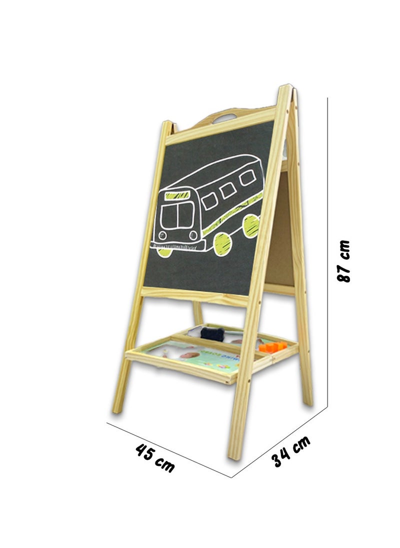 Double Sided Magnetic Wooden Easel Board With Drawing Accessories - pzsku/Z25E086E19D1F82CFB2F4Z/45/_/1740403029/f13a0077-c79d-418c-9bfc-07ecace830ab