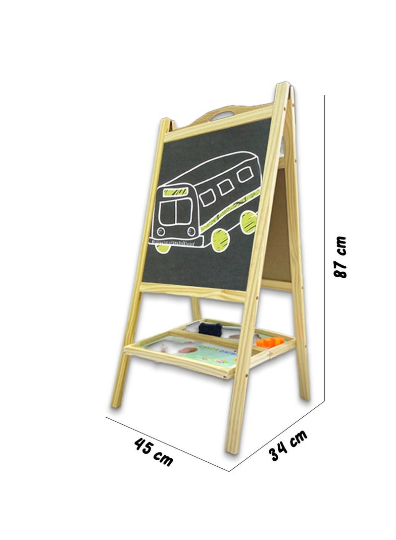 Factory Price لوحة إيسيل خشبية مغناطيسية مزدوجة الجوانب مع ملحقات الرسم - Image 3