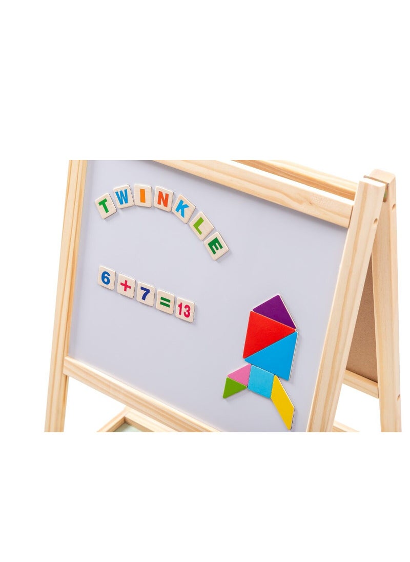 Double Sided Magnetic Wooden Easel Board With Drawing Accessories - pzsku/Z25E086E19D1F82CFB2F4Z/45/_/1740403030/bfb460a4-5f66-4beb-a216-26401dbd5123