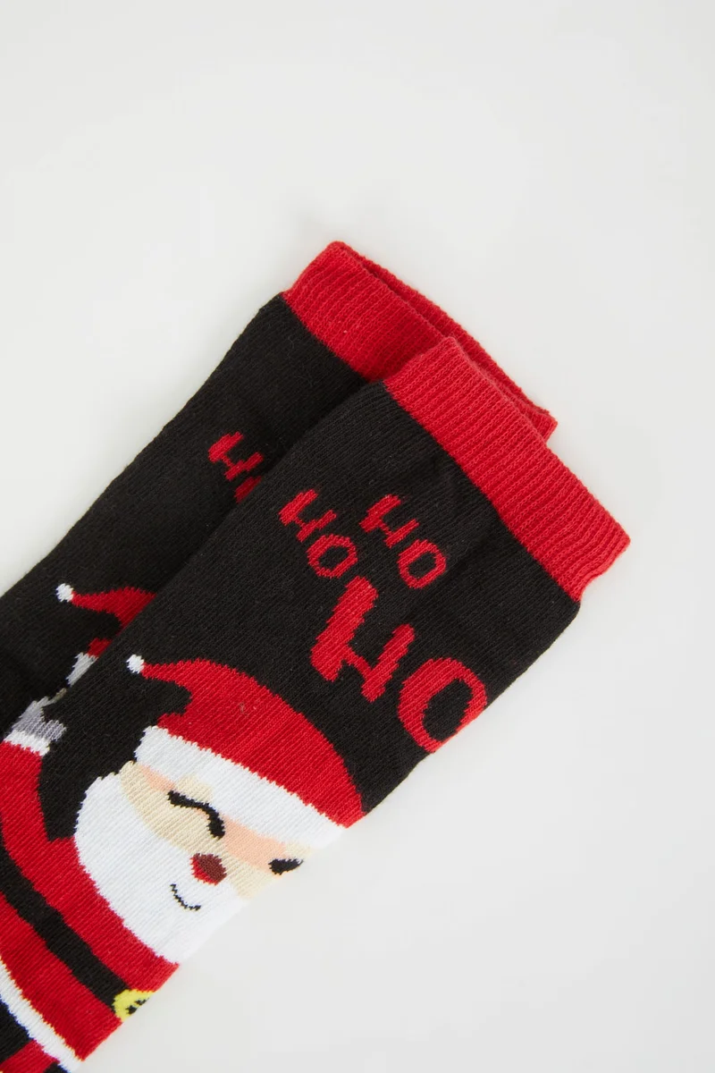 Defacto Boy Christmas Themed Cotton Long Socks