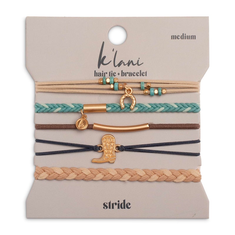 K'lani Hair Tie Bracelets for Women - Elastic Hair Bands That Double as Stylish Jewelry - Stride - Medium - Image 1