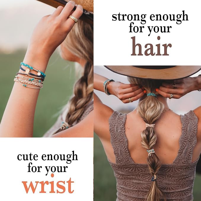 K'lani Hair Tie Bracelets for Women - Elastic Hair Bands That Double as Stylish Jewelry - Stride - Medium - Image 2