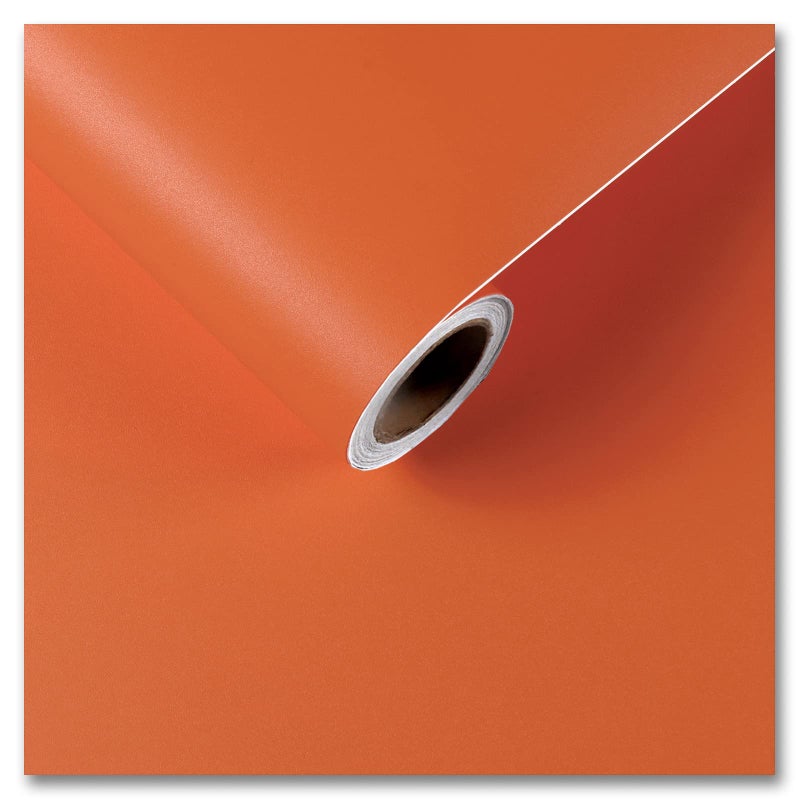 CRE8TIVE Orange Peel and Stick Wallpaper Removable Thick Orange Contact Paper for Cabinets Waterproof Solid Color Wallpaper Self Adhesive Decorative Vinyl Paper for Bedroom Bathroom Cabinets 12x80
