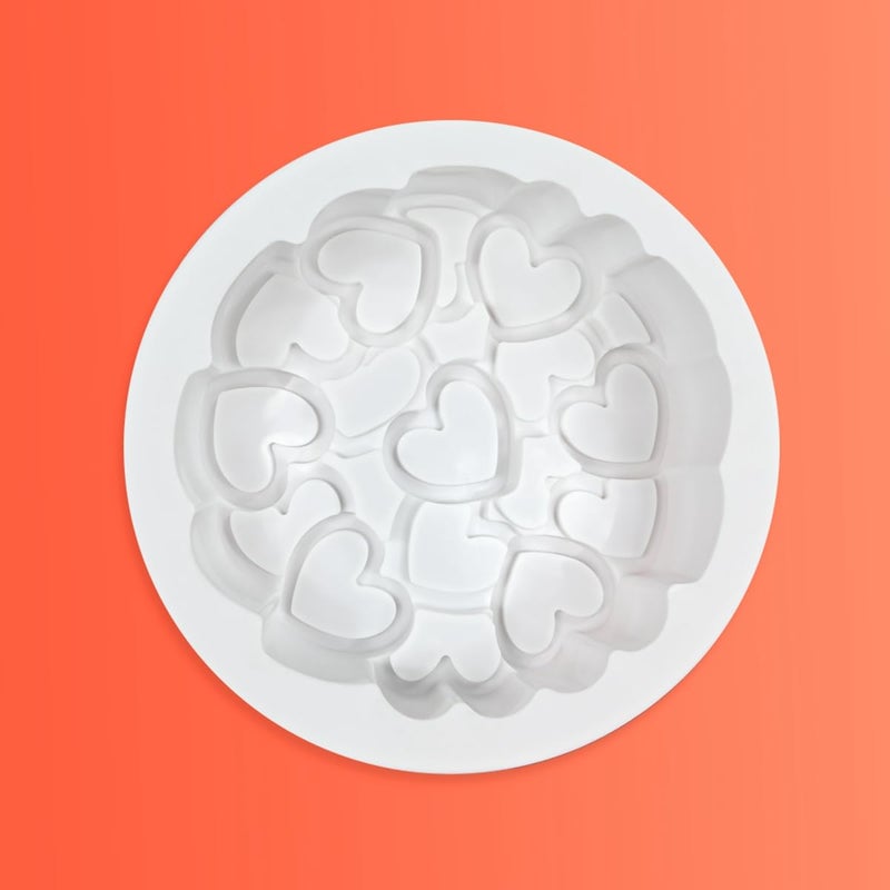mostsom 7inch Love Heart Shape Silicone Mousse Cake Mold, Durable Pan for Chiffon, Cheesecake, Brownie, Wedding & Festival Desserts, Non-Stick 3D Baking Molds, Circle Cake Pan (A_ Love Heart) - Image 5