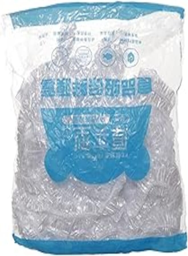 100 Piece Plastic Food Wrap Bags Set - Clear-3
