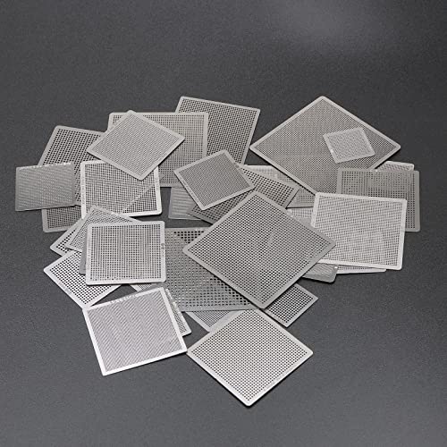 Ellbest 36pcs BGA Reballing Stencils Rework Station, Universal Steel Template Mesh Directly Heat Set Kit for Laptop CPU Repair Tools - Image 2