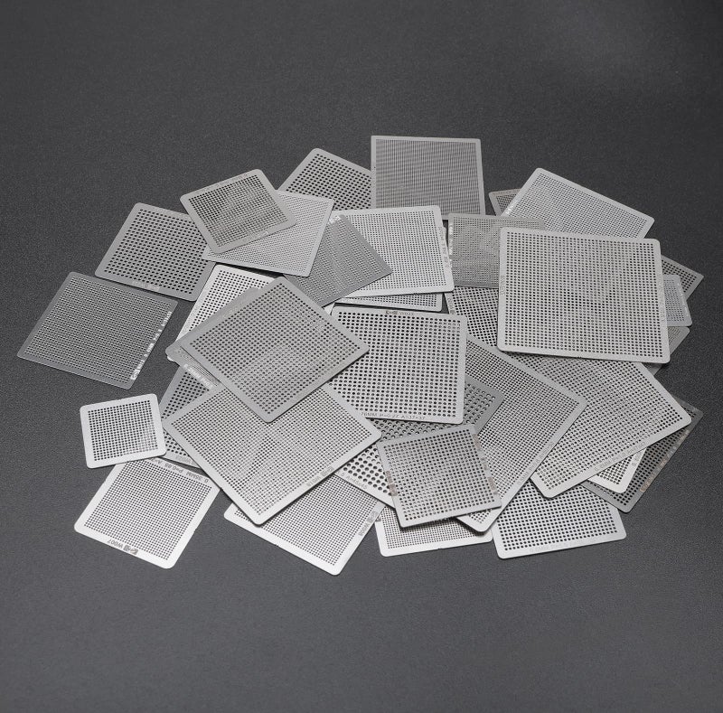 Ellbest 36pcs BGA Reballing Stencils Rework Station, Universal Steel Template Mesh Directly Heat Set Kit for Laptop CPU Repair Tools - Image 4