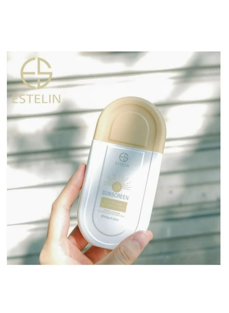 Estelin Multi Defense Tinted Sunscreen SPF 100 PA+++ - 100g - Image 3