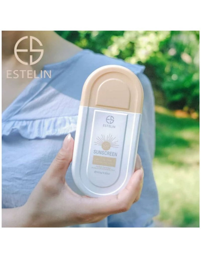 Estelin Multi Defense Tinted Sunscreen SPF 100 PA+++ - 100g - Image 2