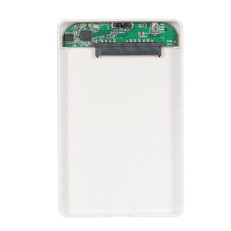 حاوية قرص صلب بحجم 2.5 بوصة، غلاف خارجي لأقراص الصلبة/الأقراص الصلبة الحالة SSD بواسطة USB3.0، حاوية قرص صلب SATA، تصميم بدون أدوات، تثبيت سهل، قشرة من البلاستيك الأكريليكي ABS، لون أبيض - Image 5