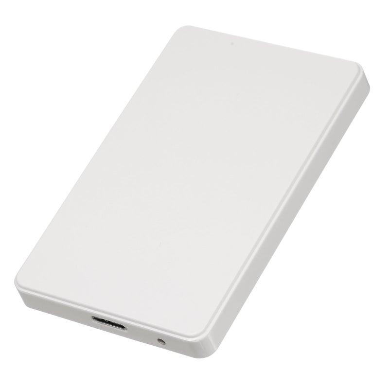 حاوية قرص صلب بحجم 2.5 بوصة، غلاف خارجي لأقراص الصلبة/الأقراص الصلبة الحالة SSD بواسطة USB3.0، حاوية قرص صلب SATA، تصميم بدون أدوات، تثبيت سهل، قشرة من البلاستيك الأكريليكي ABS، لون أبيض - Image 1