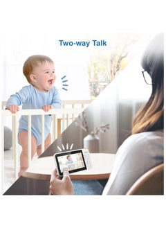 في تك جهاز مراقبة الأطفال VTech VM924 مقاس 5 بوصات عن بعد مزود بكاميرا وصوت، بطارية تصل إلى 31 ساعة للصوت وبث الفيديو لمدة 17 ساعة، مدى طويل، رؤية ليلية، صوت مهدئ، مستشعر درجة الحرارة  - Image 3