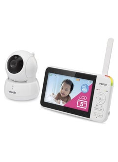 في تك جهاز مراقبة الأطفال VTech VM924 مقاس 5 بوصات عن بعد مزود بكاميرا وصوت، بطارية تصل إلى 31 ساعة للصوت وبث الفيديو لمدة 17 ساعة، مدى طويل، رؤية ليلية، صوت مهدئ، مستشعر درجة الحرارة  - Image 2