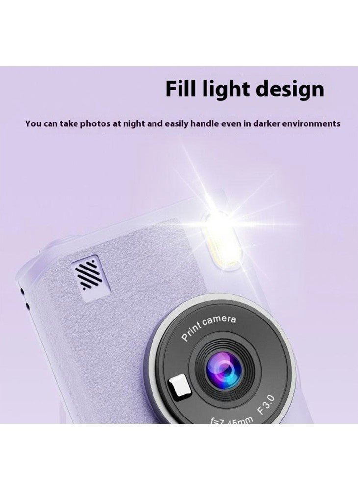 Generic Z900 2.4 Inch Instant Print Camera Kids HD Video Recorder Support Monochrome Printing - White - Image 5