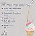 MON AMI Ice Cream Cross Body Purse 95 Plush Ice Cream Cone Bag with Adjustable Strap Zipper Closure Cute Embroidered Face for Girls Kids Shoulder Bag Toddler Accessories - Image 4