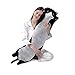 shangman Lovely Plush Cat Doll Cute Cartoon Soft Stuffed Kitten Pillow Long Throw Sleeping Pillow Doll Toy Valentines Day Gift for Kids Girlfriend Black 110cm433in - Image 2