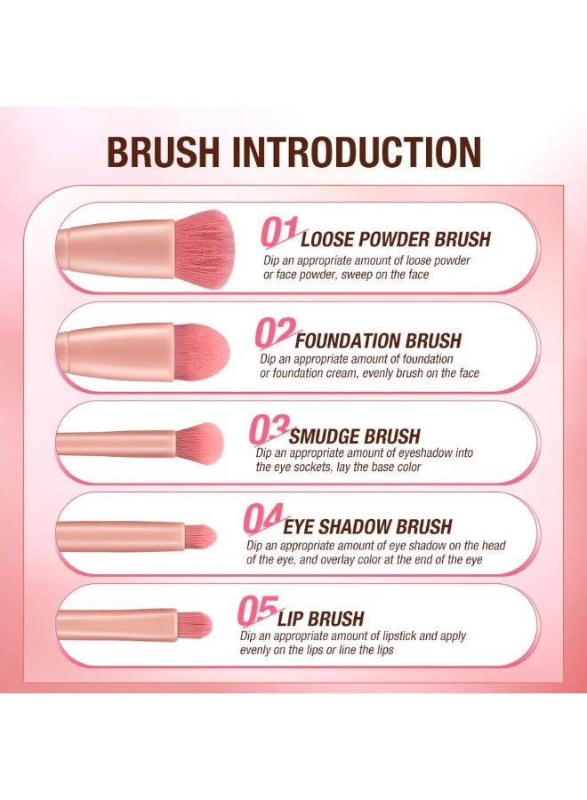 O.TWO.O OTWOO Soft Fiber Makeup Brushes Set Professional Face Eye Lip Brush Kit Premium Synthetic Hair Tools for Foundation Powder Blush Concealer - Image 2