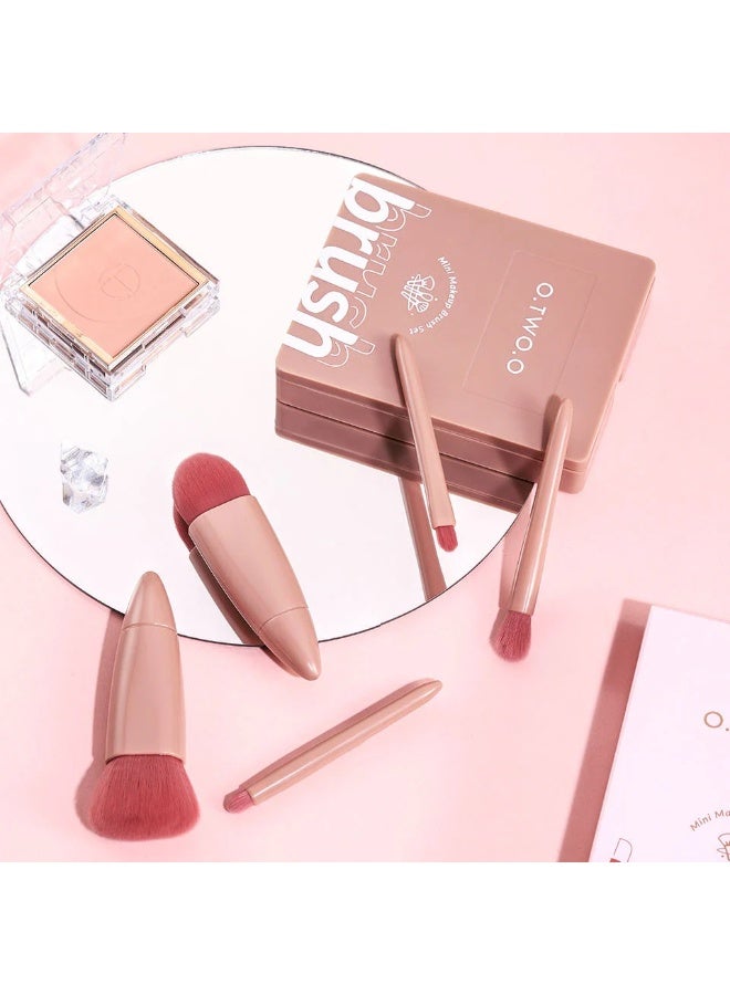 O.TWO.O OTWOO Soft Fiber Makeup Brushes Set Professional Face Eye Lip Brush Kit Premium Synthetic Hair Tools for Foundation Powder Blush Concealer - Image 3