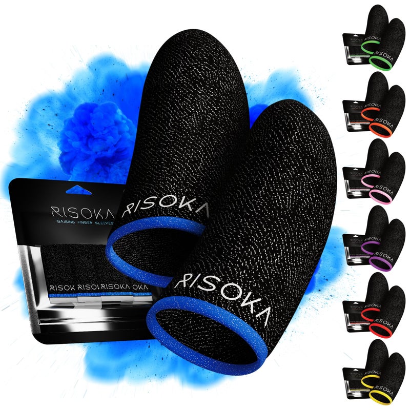 RISOKA 10 Pieces Gaming Finger Sleeves - Perfect Touchscreen Glide - Thumb Sleeve for Mobile Games - Dedales Gamer Profesionales - Phone Accessories - Image 1