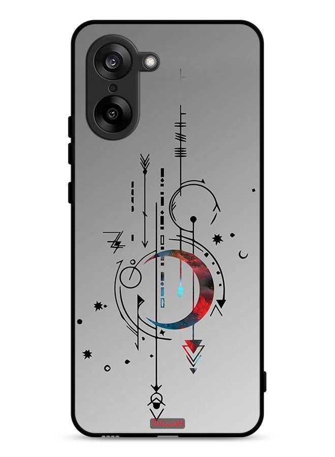 Tolwak OnePlus Nord CE5 Protective Case Cover Moon And Arrows Art Pattern - Image 1