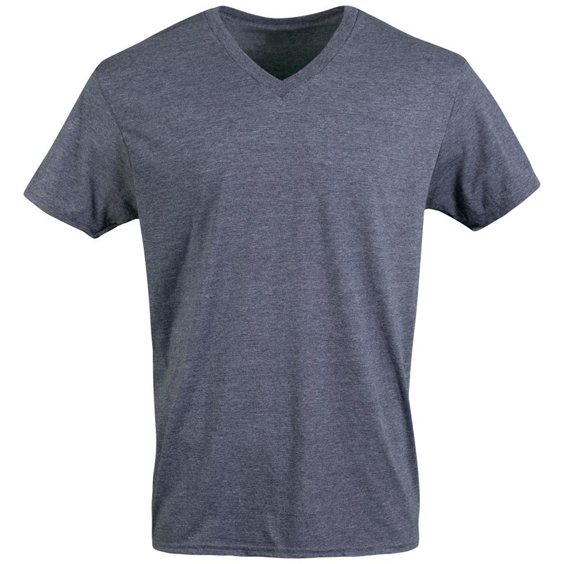 Gildan Men's V-neck T-shirts, Multipack Underwear, Navy/Heather Navy/Indigo Blue (5-pack), Large US - Image 3