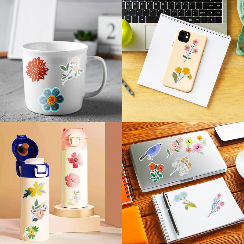 Cleverplay 100 Pack Flower Stickers, Flower Party Favors, Birthday Decorations Gifts - Image 5