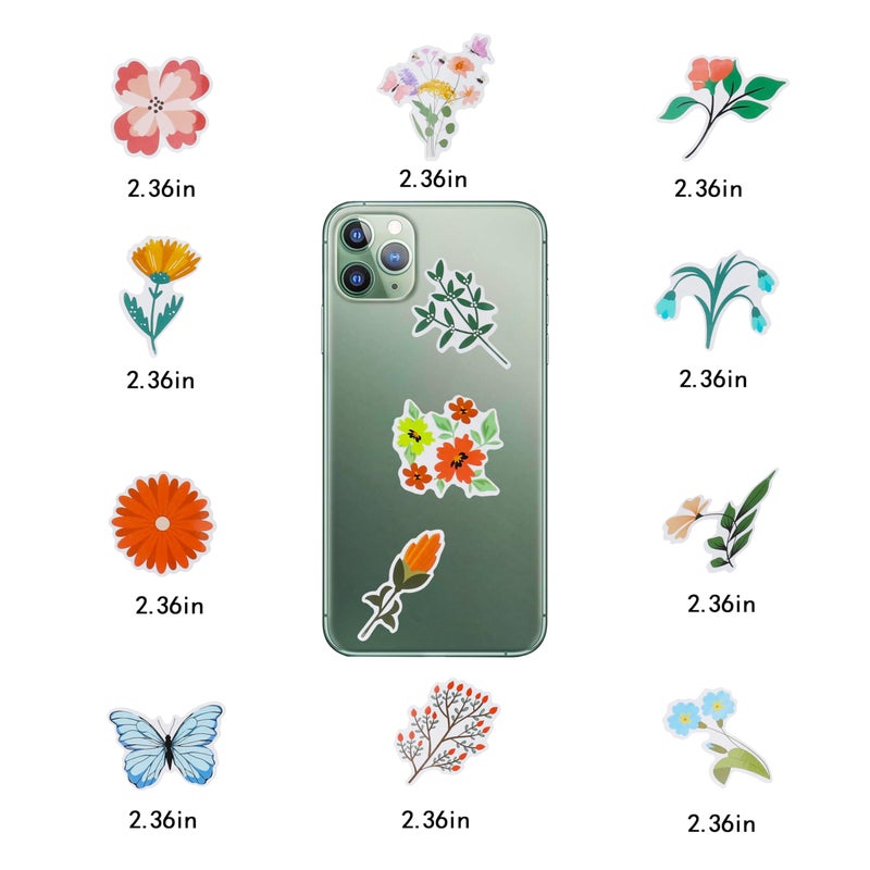 Cleverplay 100 Pack Flower Stickers, Flower Party Favors, Birthday Decorations Gifts - Image 4