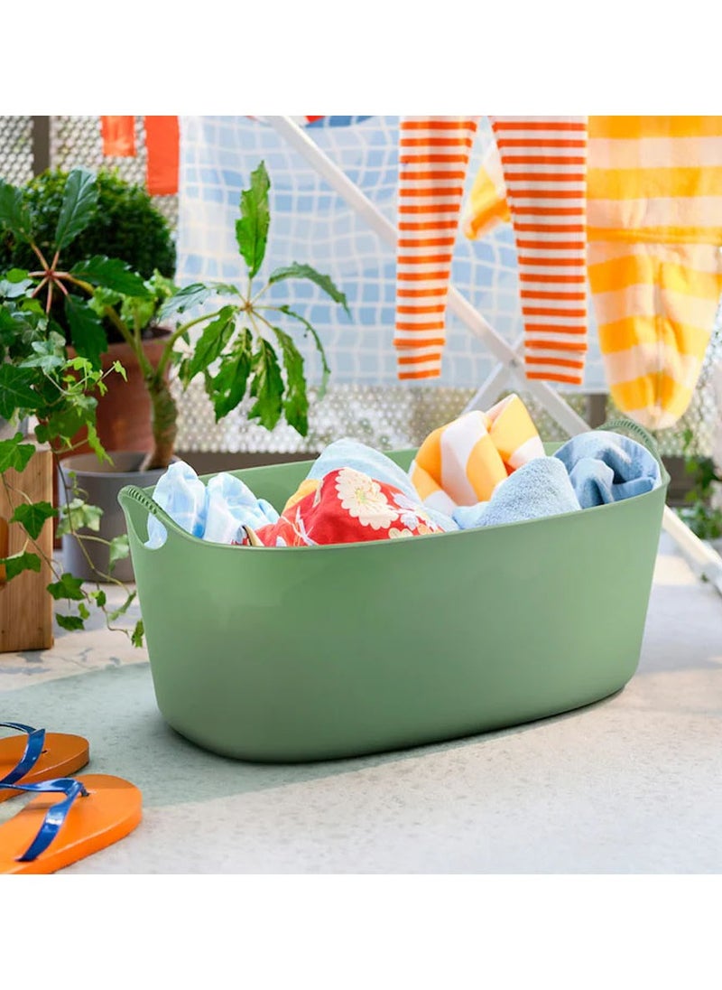 TORKIS - Torkis Flexi Flexible Laundry Basket, Green, 35 litres - Image 1