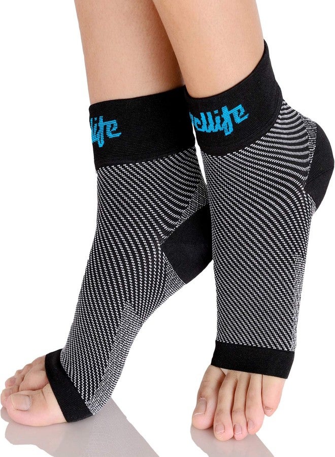 Dowellife Plantar Fasciitis Socks, Ankle Brace Compression Support Sleeves & Arch Support, Foot Compression Sleeves, Ease Swelling, Achilles Tendonitis, Heel Spurs for Men & Women (Black M) - Image 1