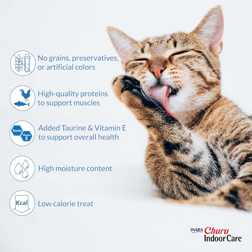 INABA Churu Hairball Control, Functional, Creamy Lickable Purée Cat Treat with Taurine & Vitamin E, 0.5 Ounces Each, 24 Tubes (4 per Pack), Chicken Recipe - Image 5