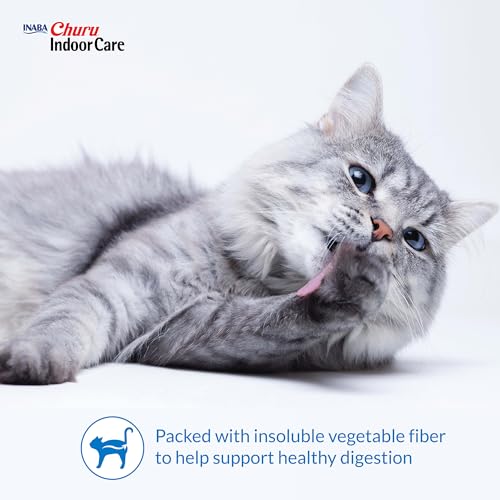 INABA Churu Hairball Control, Functional, Creamy Lickable Purée Cat Treat with Taurine & Vitamin E, 0.5 Ounces Each, 24 Tubes (4 per Pack), Chicken Recipe - Image 4