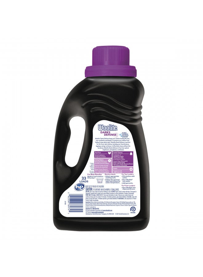 Woolite Darks Defense Liquid Laundry Detergent, 33 Loads, 50 Fl Oz, Regular & HE Washers, Packaging May Vary - Image 2