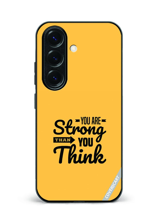 Protective Case Cover For Samsung Galaxy S23 FE Strong Quotes Design Yellow