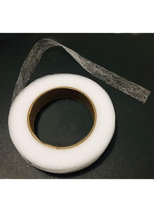 karmet - karmet Iron On Hemming Tape Clear Two Rolls Double Sided Fusing Hem Tape Durable Adhesive for Skirts Pillows Jeans Clothes Pants Collars Curtains DIY Tricot Projects - Image 1
