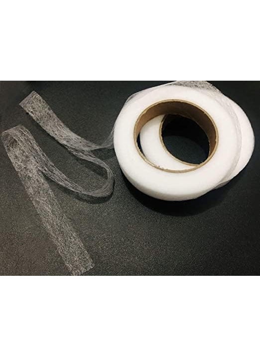 karmet - karmet Iron On Hemming Tape Clear Two Rolls Double Sided Fusing Hem Tape Durable Adhesive for Skirts Pillows Jeans Clothes Pants Collars Curtains DIY Tricot Projects - Image 1