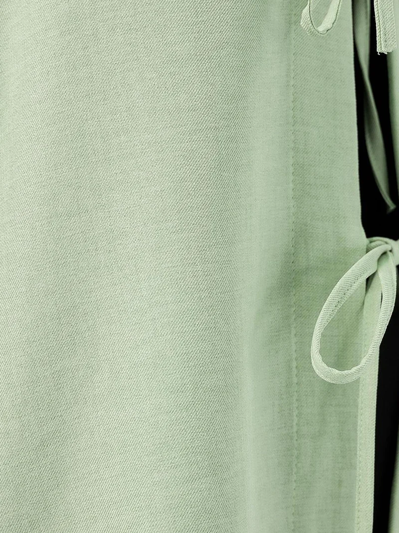 بيغ دارت كيمونو كتان بأكمام طويلة وتفاصيل ربط