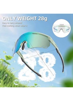 Rockbros Cycling Glasses, Photochromic Sports Sunglasses For Men Woman, Uv Protection Biking Sunglasses  - Image 5